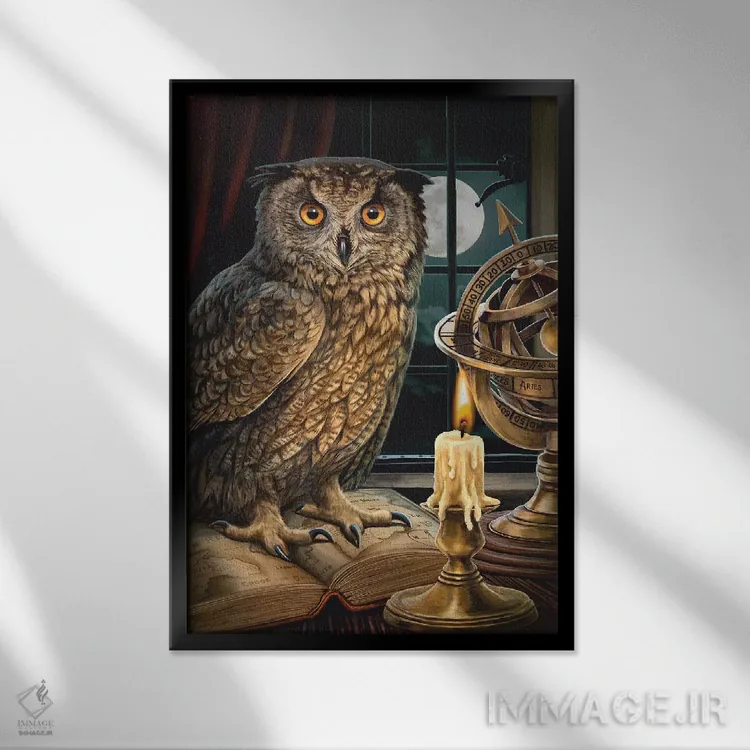 تابلو دکوراتیو "ستاره شناس" اثر لیزا پارکر - نمای قابدار مشکی