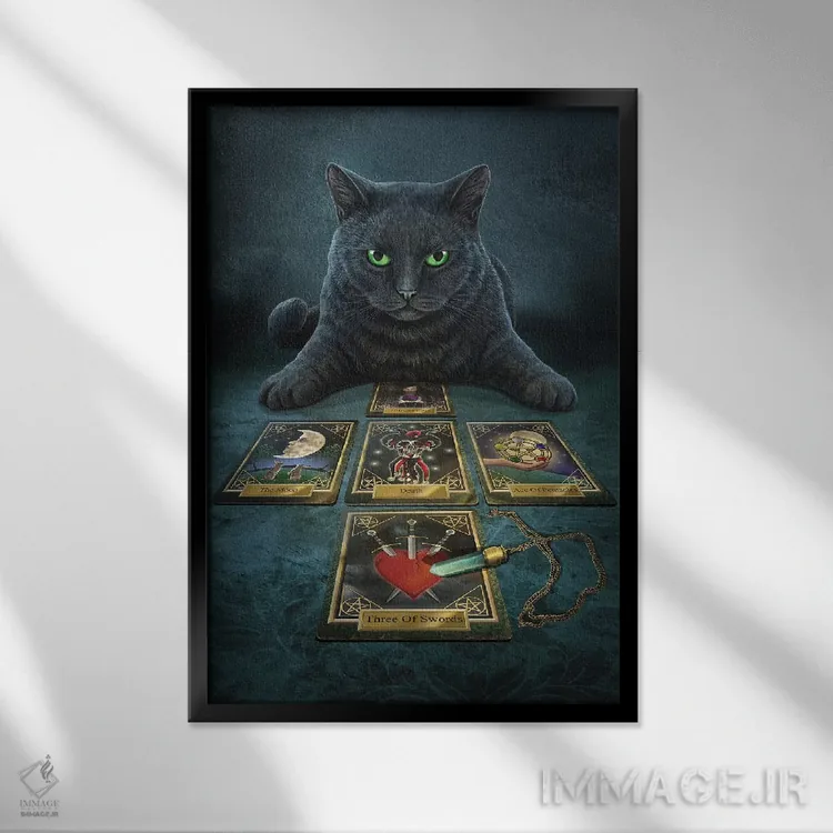 تابلو دکوراتیو "ارتباط گیرنده با ارواح" اثر لیزا پارکر - نمای قابدار مشکی