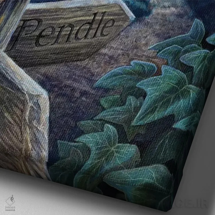 تابلو دکوراتیو "راه جادوگر" اثر لیزا پارکر - نمای نزدیک بافت بوم