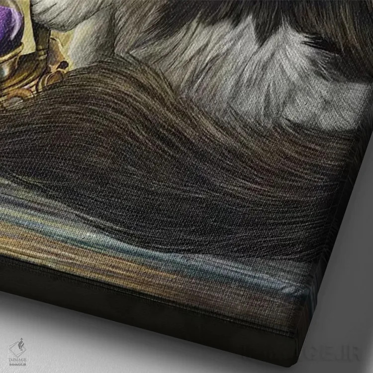 تابلو دکوراتیو "وقت تمام است" اثر لیزا پارکر - نمای نزدیک بافت بوم