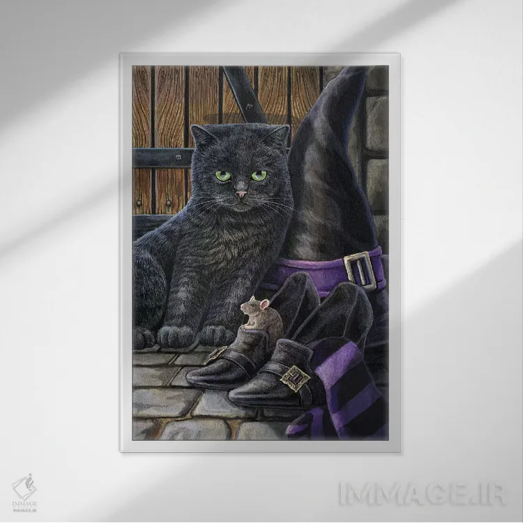 تابلو دکوراتیو "دردسر و جیک جیک" اثر لیزا پارکر - نمای قابدار سفید