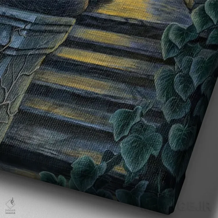 تابلو دکوراتیو "آنچه در درون است" اثر لیزا پارکر - نمای نزدیک بافت بوم