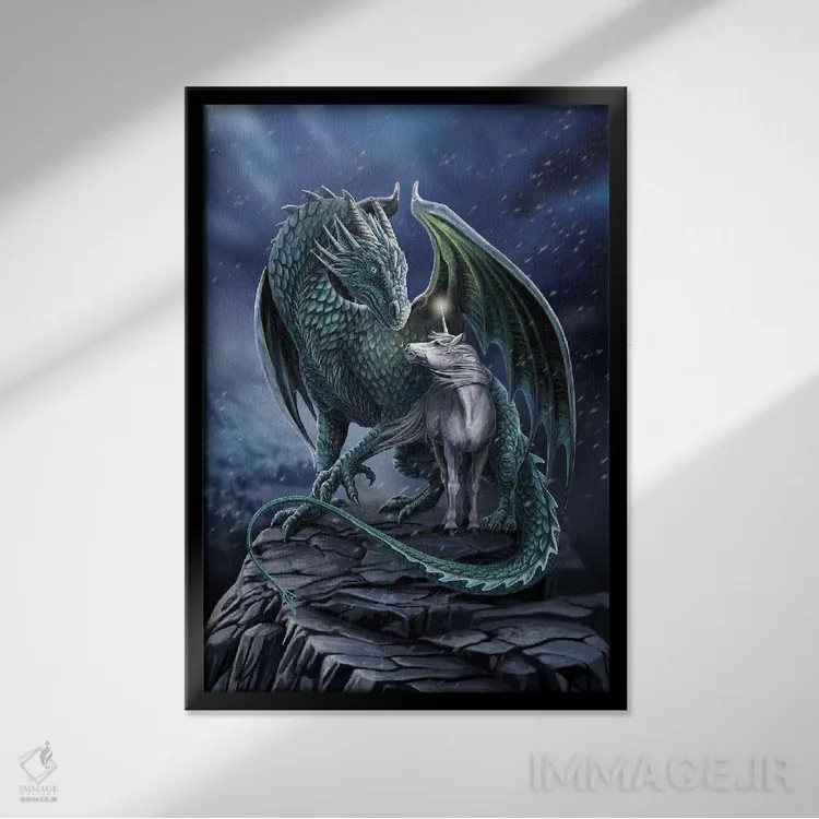 تابلو دکوراتیو "حامی جادو" اثر لیزا پارکر - نمای قابدار مشکی