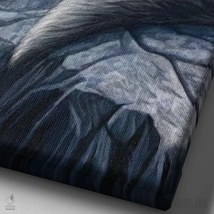 تابلو دکوراتیو "نگهبان شمال" اثر لیزا پارکر - نمای نزدیک بافت بوم