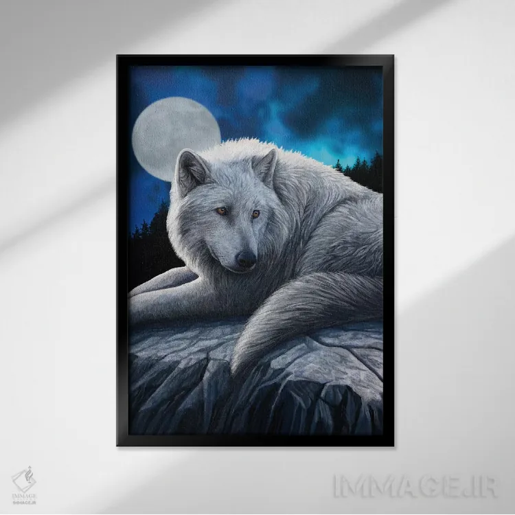 تابلو دکوراتیو "نگهبان شمال" اثر لیزا پارکر - نمای قابدار مشکی