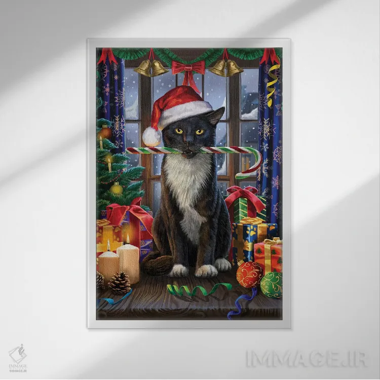 تابلو دکوراتیو "کرامپوس " اثر لیزا پارکر - نمای قابدار سفید