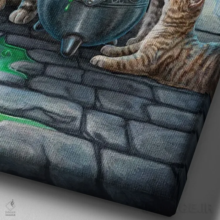 تابلو دکوراتیو "هابل بابل " اثر لیزا پارکر - نمای نزدیک بافت بوم