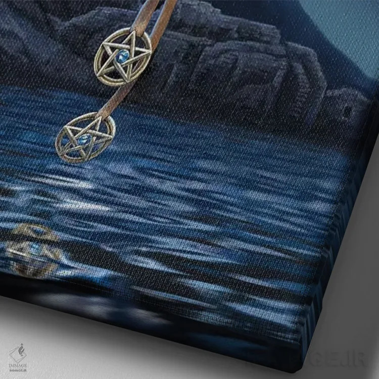 تابلو دکوراتیو "دل طوفان" اثر لیزا پارکر - نمای نزدیک بافت بوم