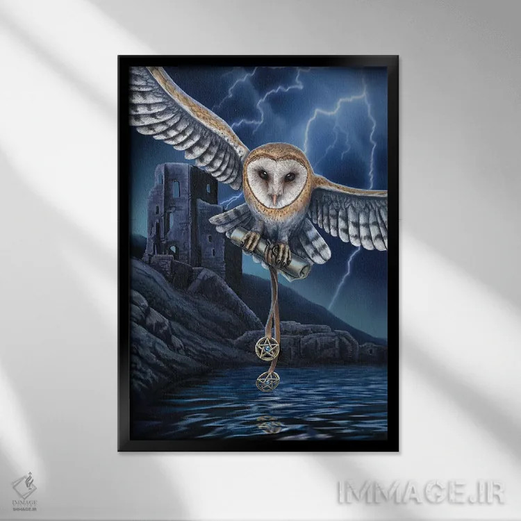 تابلو دکوراتیو "دل طوفان" اثر لیزا پارکر - نمای قابدار مشکی