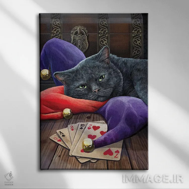 تابلو دکوراتیو "دلقک" اثر لیزا پارکر - نمای روبهرو روی دیوار