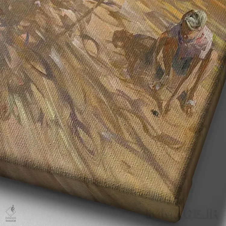 تابلو دکوراتیو "سایه ها و نورها" اثر لوران پارسلیه - نمای نزدیک بافت بوم