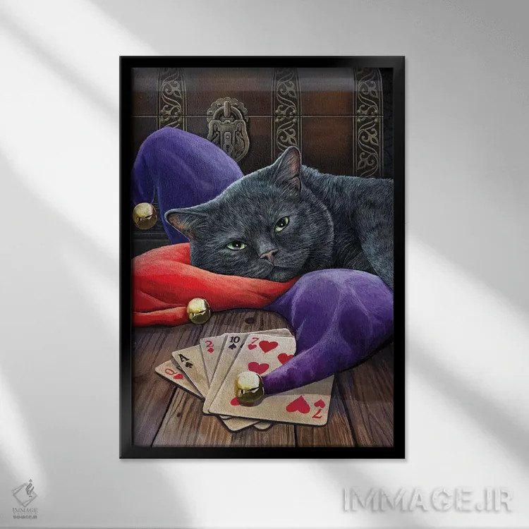 تابلو دکوراتیو "دلقک" اثر لیزا پارکر - نمای قابدار مشکی