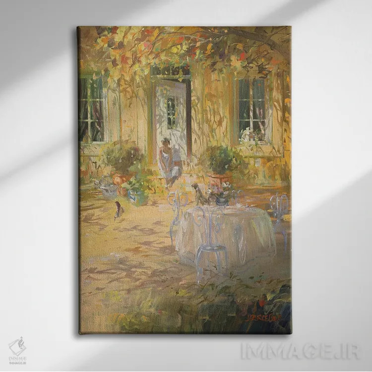 تابلو دکوراتیو "منتظر" اثر لوران پارسلیه - نمای روبهرو روی دیوار