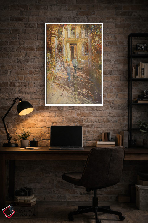 تابلو دکوراتیو "خانه خانوادگی" اثر لوران پارسلیه - D3W