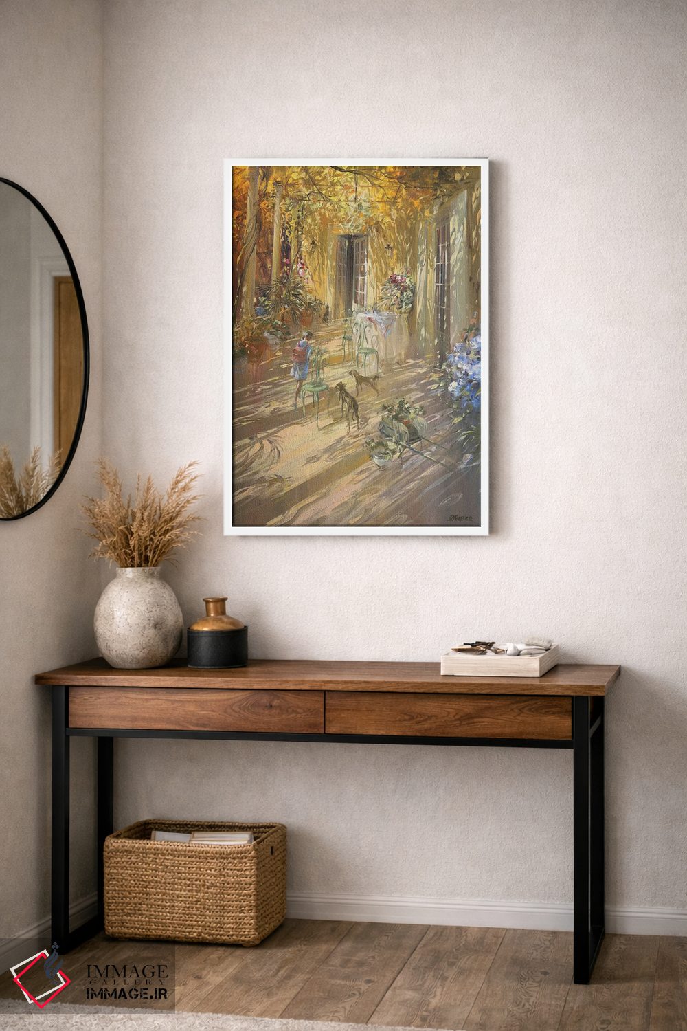 تابلو دکوراتیو "ناهار زیر سایبان" اثر لوران پارسلیه - D3W