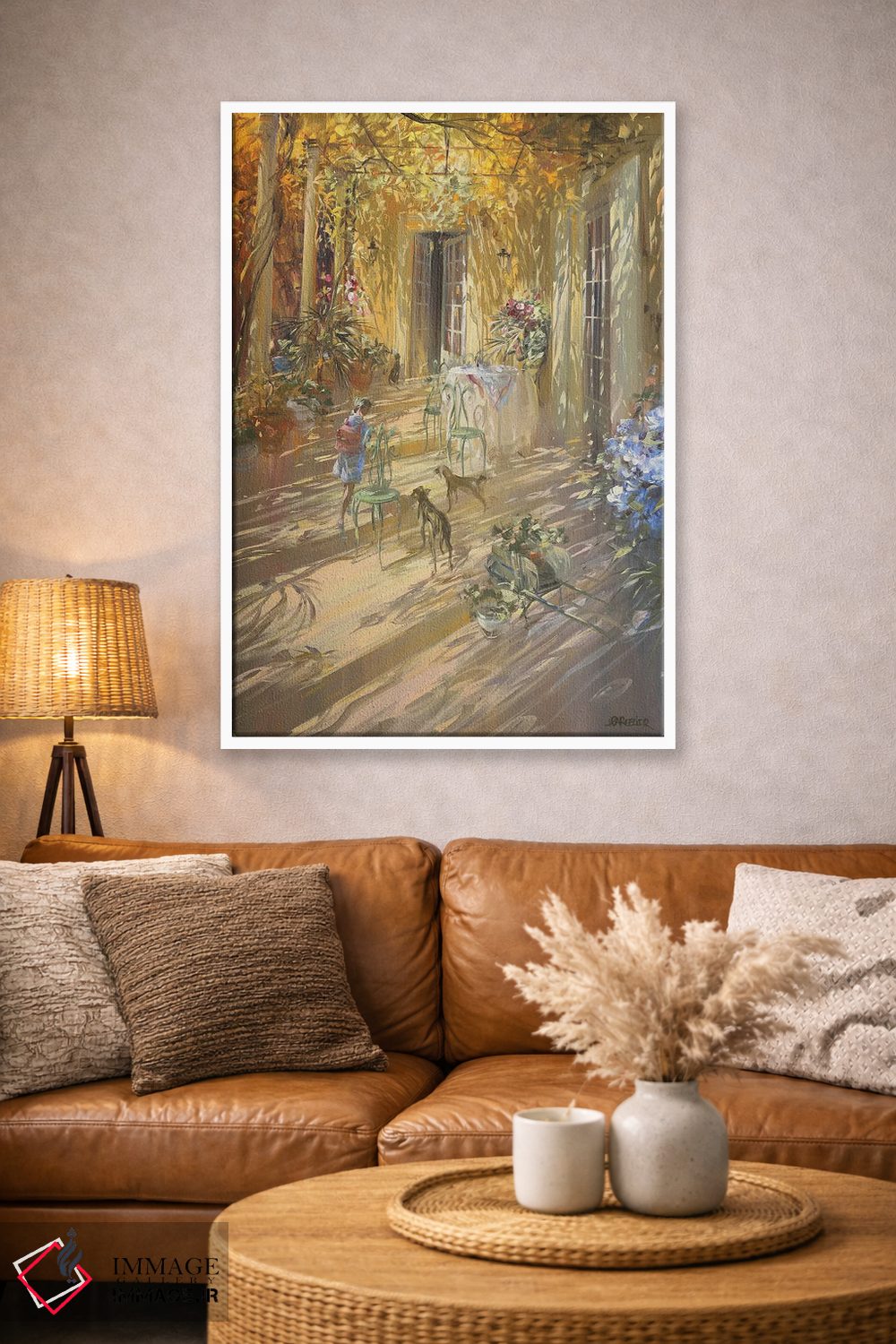 تابلو دکوراتیو "ناهار زیر سایبان" اثر لوران پارسلیه - D4W