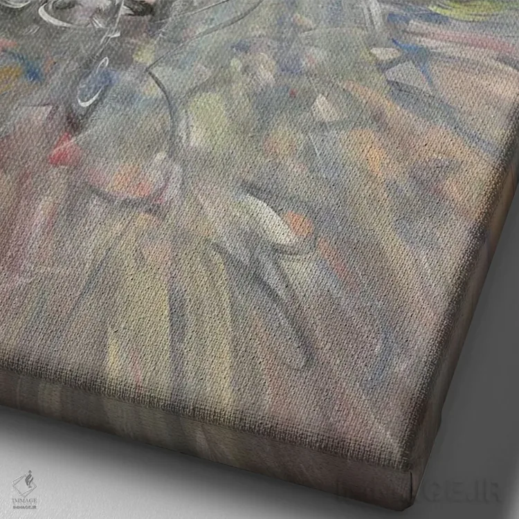 تابلو دکوراتیو "در باغ" اثر لوران پارسلیه - نمای نزدیک بافت بوم