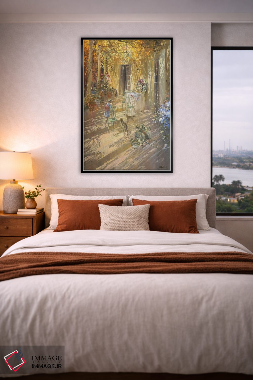 تابلو دکوراتیو "ناهار زیر سایبان" اثر لوران پارسلیه - D5B