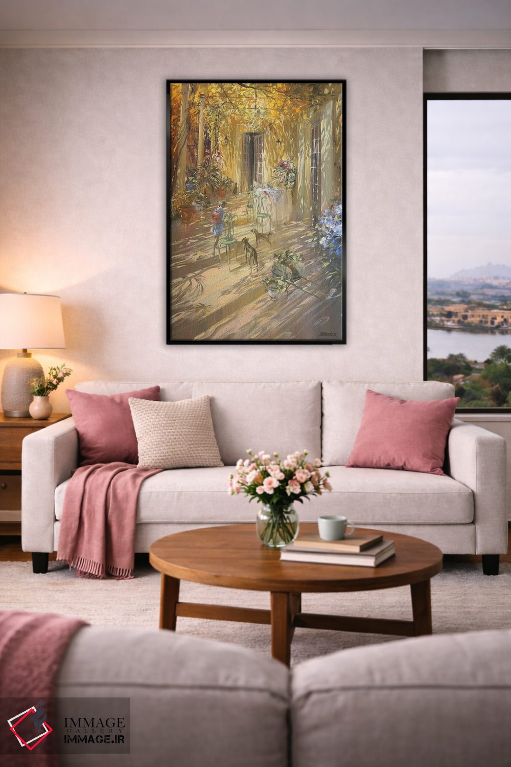 تابلو دکوراتیو "ناهار زیر سایبان" اثر لوران پارسلیه - D6B