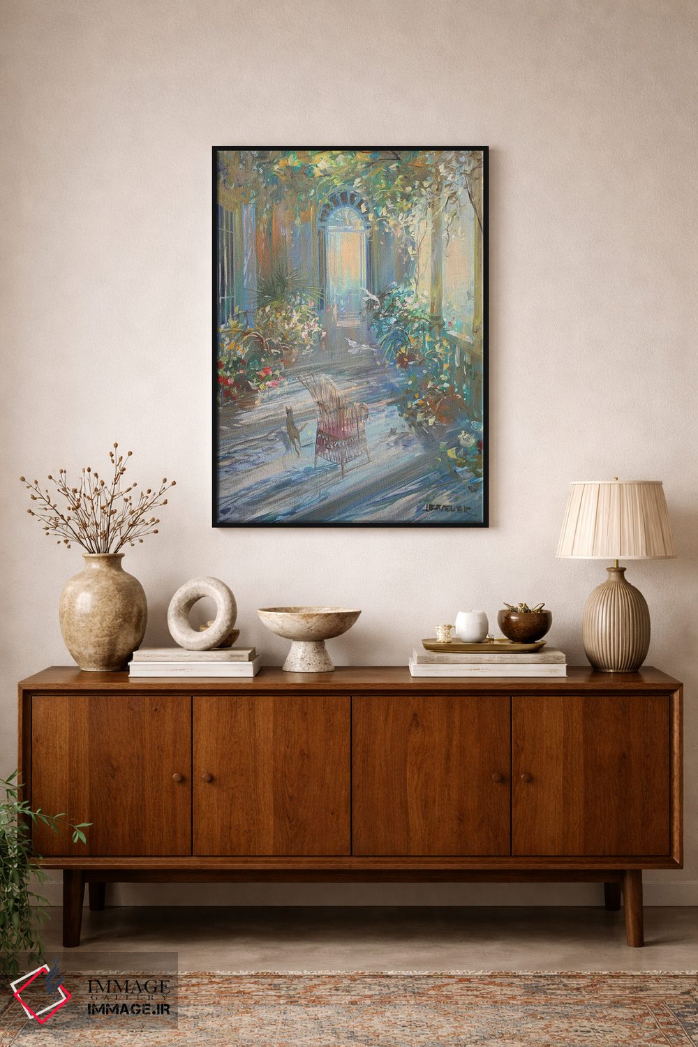 تابلو دکوراتیو "نور روی تراس" اثر لوران پارسلیه - D1B