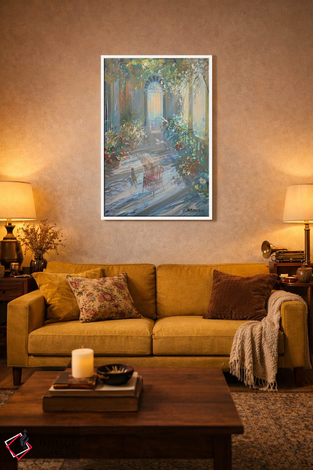 تابلو دکوراتیو "نور روی تراس" اثر لوران پارسلیه - D3W