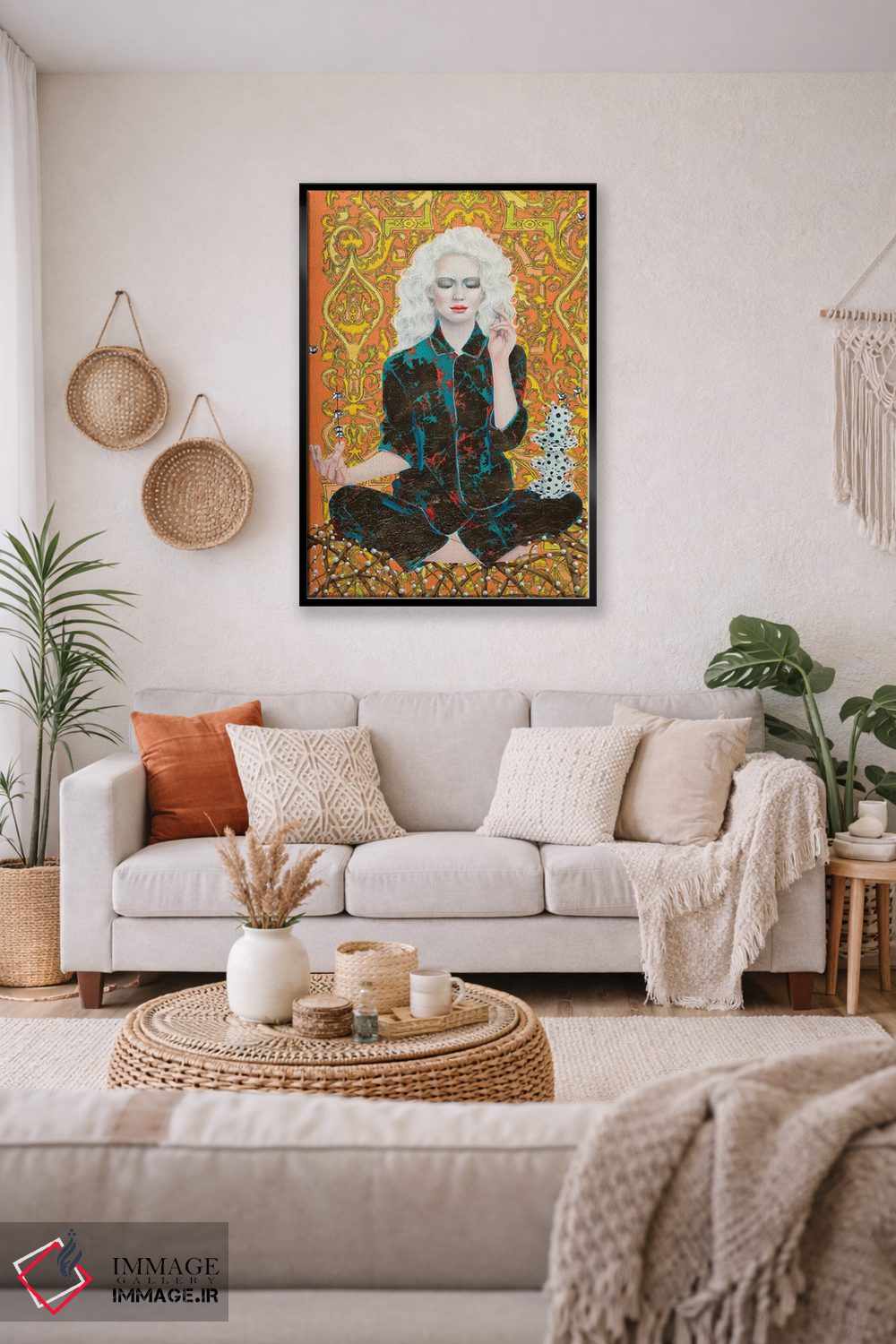 تابلو دکوراتیو وضعیت لوتوس اثر لیوا پاکالنه فانلی - D4B