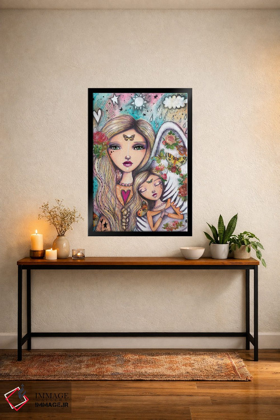 تابلو دکوراتیو فرشتگان با تو هستند اثر تامارا لاپورت - D5B