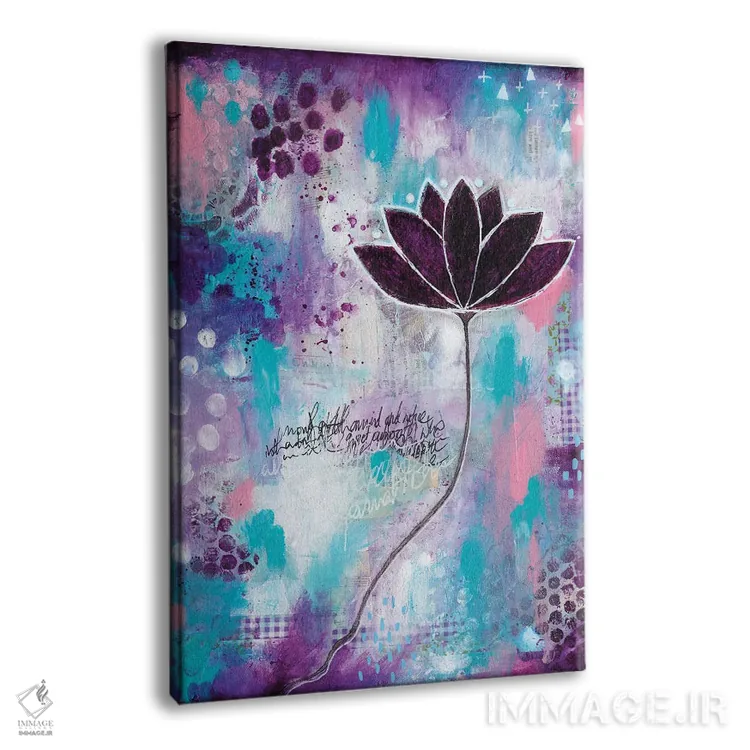 تابلو انتزاعی بدون گل، نیلوفر نمی روید اثر تامارا لاپورت - نمای پرسپکتیو محصول