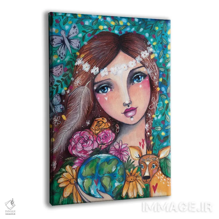 تابلو دکوراتیو مادر طبیعت اثر تامارا لاپورت - نمای پرسپکتیو محصول