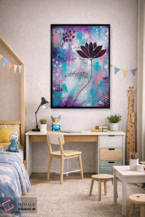 تابلو انتزاعی بدون گل، نیلوفر نمی روید اثر تامارا لاپورت - D2B
