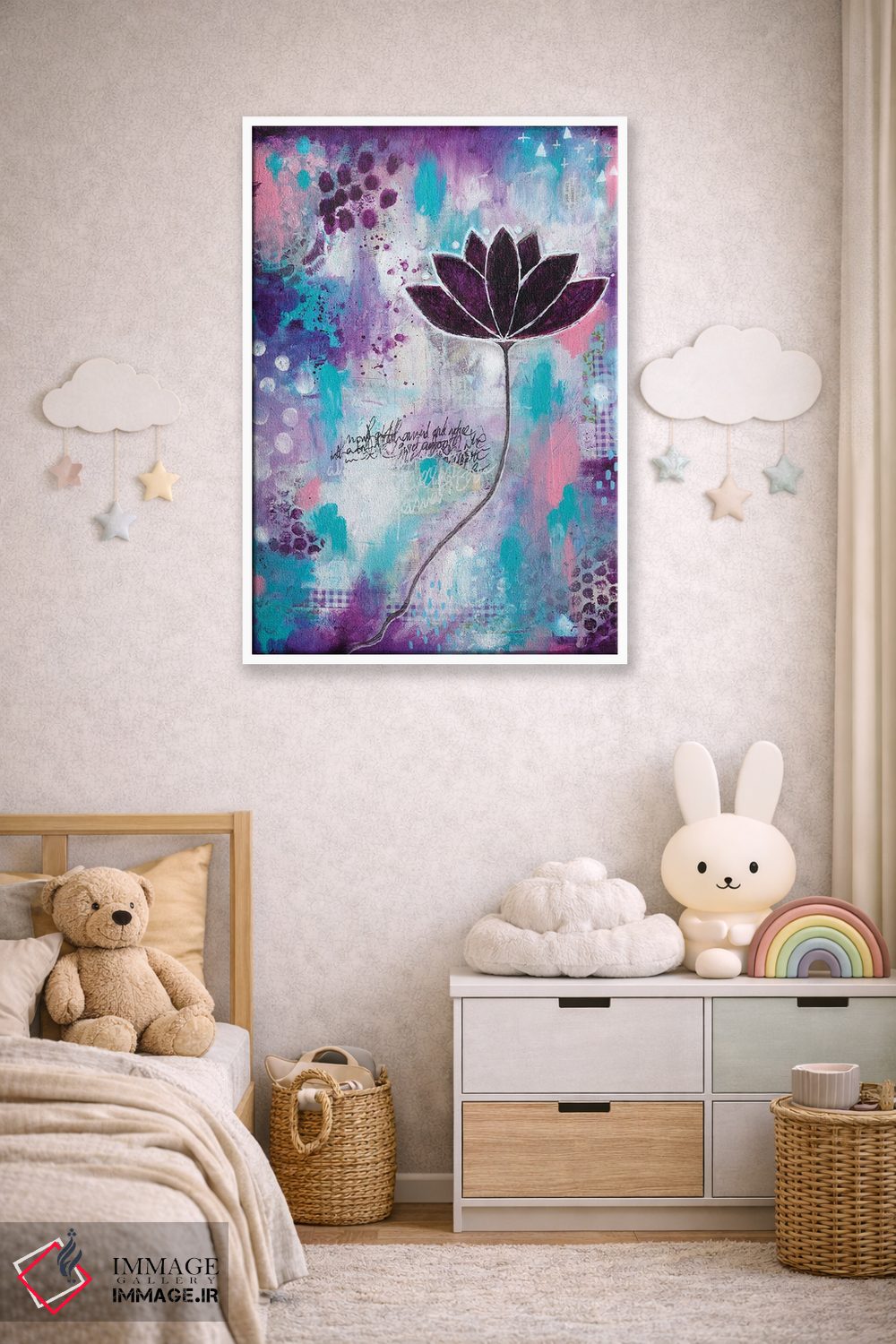 تابلو انتزاعی بدون گل، نیلوفر نمی روید اثر تامارا لاپورت - D4W