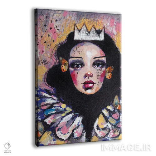 تابلو دکوراتیو ملکه غمگین اثر تامارا لاپورت - نمای پرسپکتیو محصول