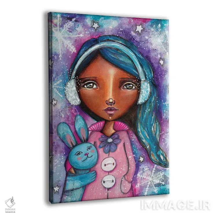 تابلو دکوراتیو شاهزاده برفی با خرگوش اثر تامارا لاپورت - نمای پرسپکتیو محصول