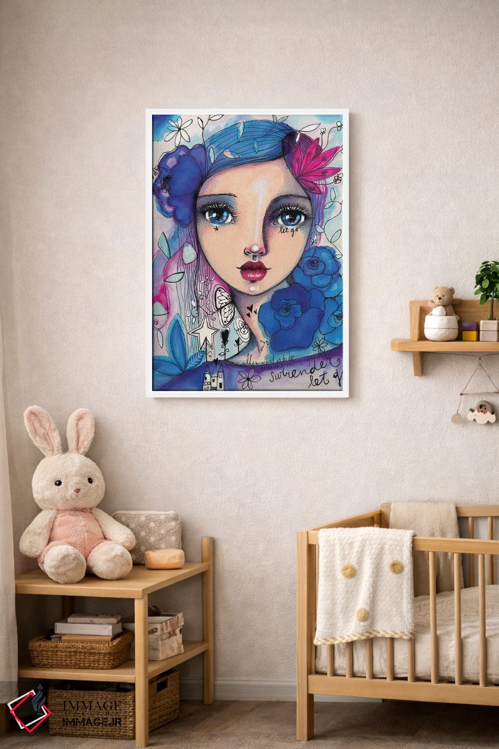 تابلو دکوراتیو او شکوفا می شود - رز اثر تامارا لاپورت - D2W