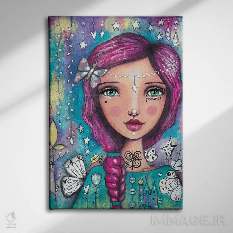 تابلو دکوراتیو رسیدگی به رویاها اثر تامارا لاپورت - نمای روبهرو روی دیوار