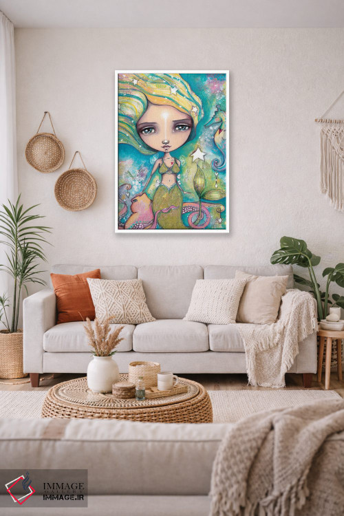 تابلو دکوراتیو پری دریایی کوچک توانمند اثر تامارا لاپورت - D3W