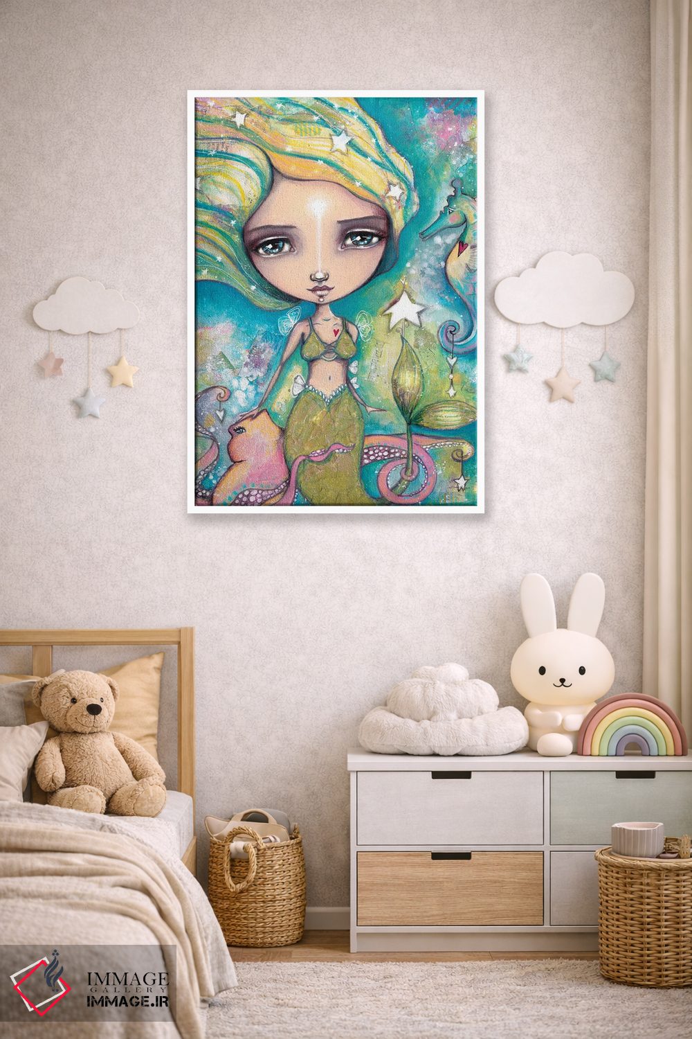 تابلو دکوراتیو پری دریایی کوچک توانمند اثر تامارا لاپورت - D4W