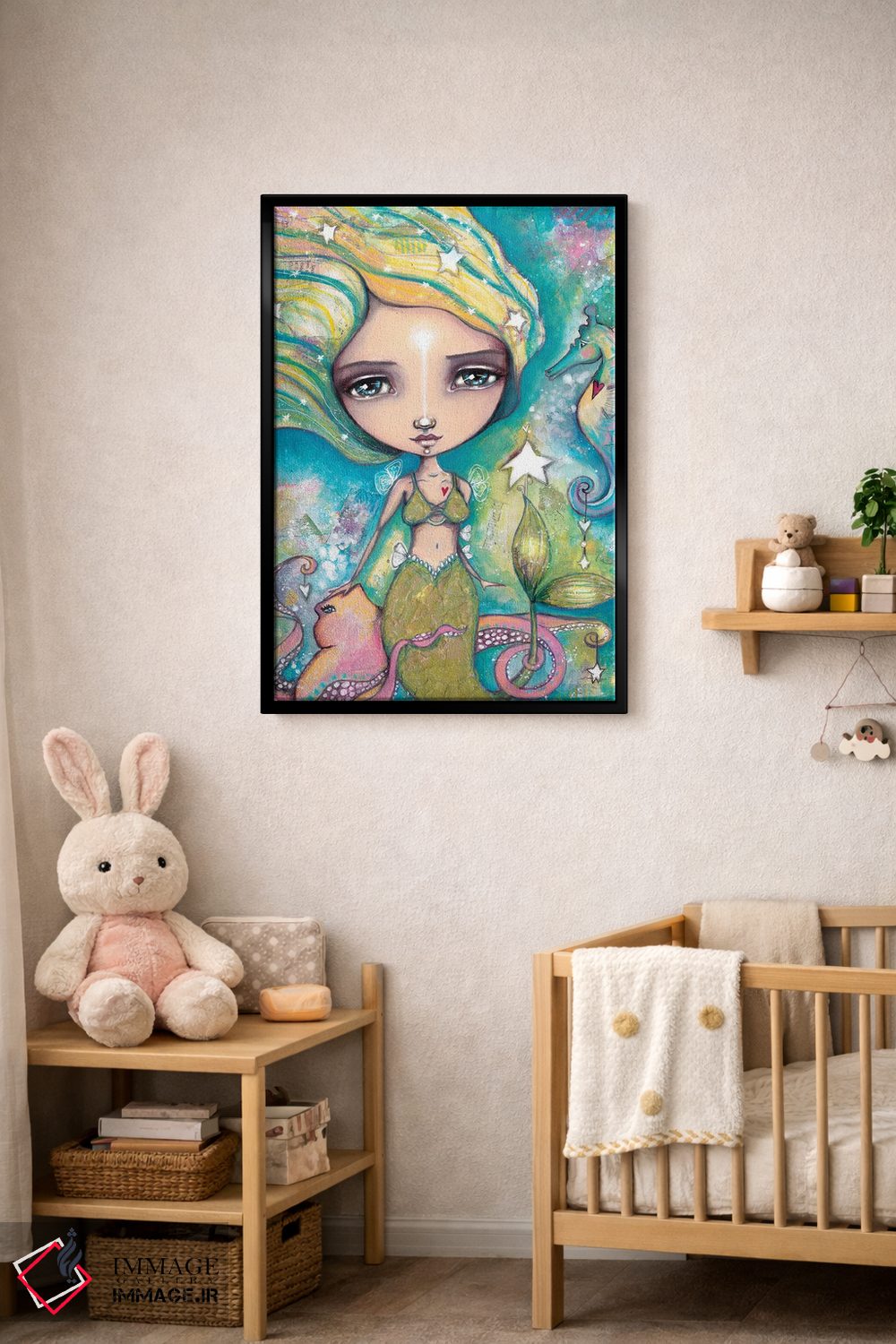 تابلو دکوراتیو پری دریایی کوچک توانمند اثر تامارا لاپورت - D5B