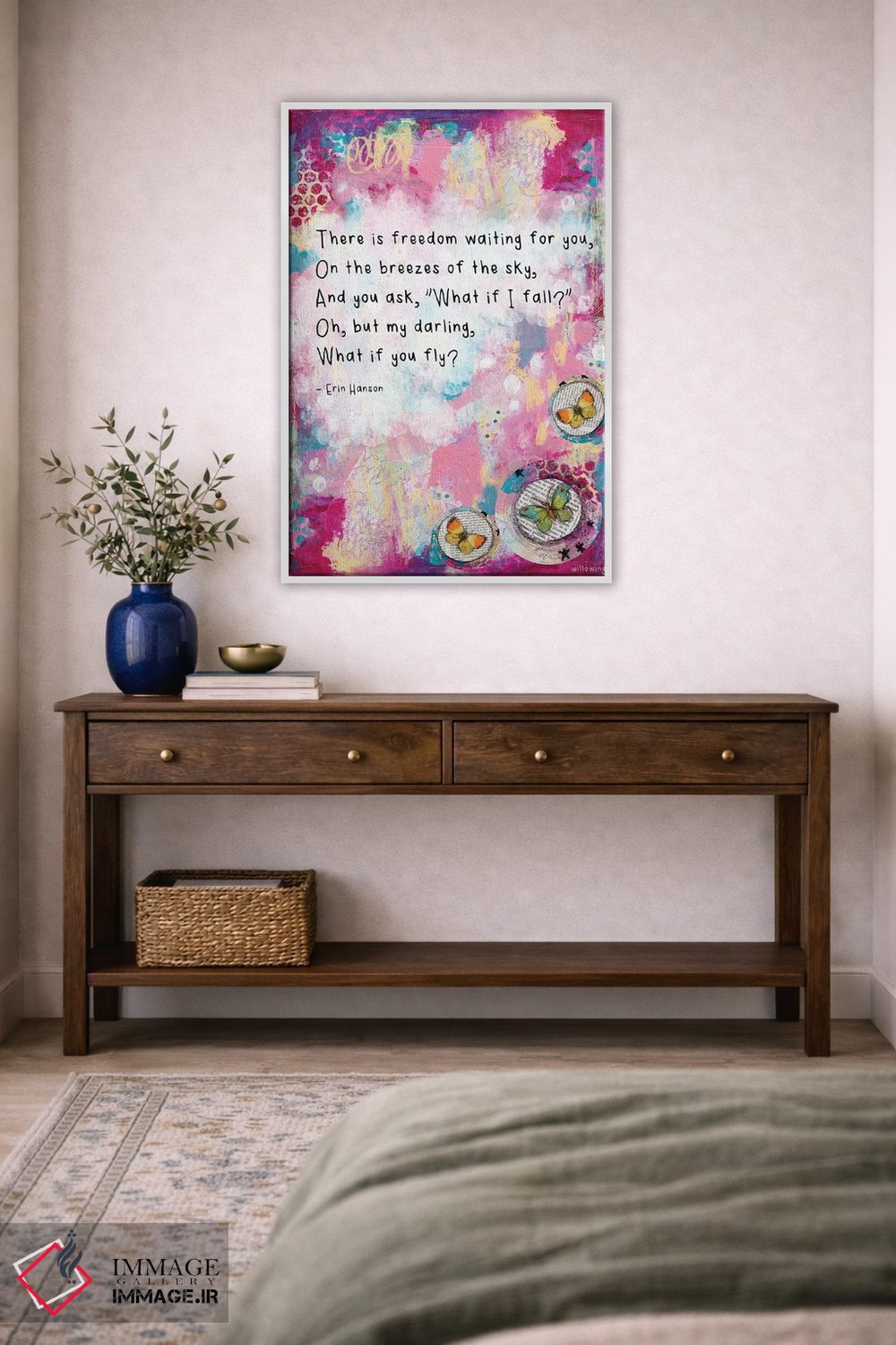 تابلو دکوراتیو اگر پرواز کنی چه می شود اثر تامارا لاپورت - D3W