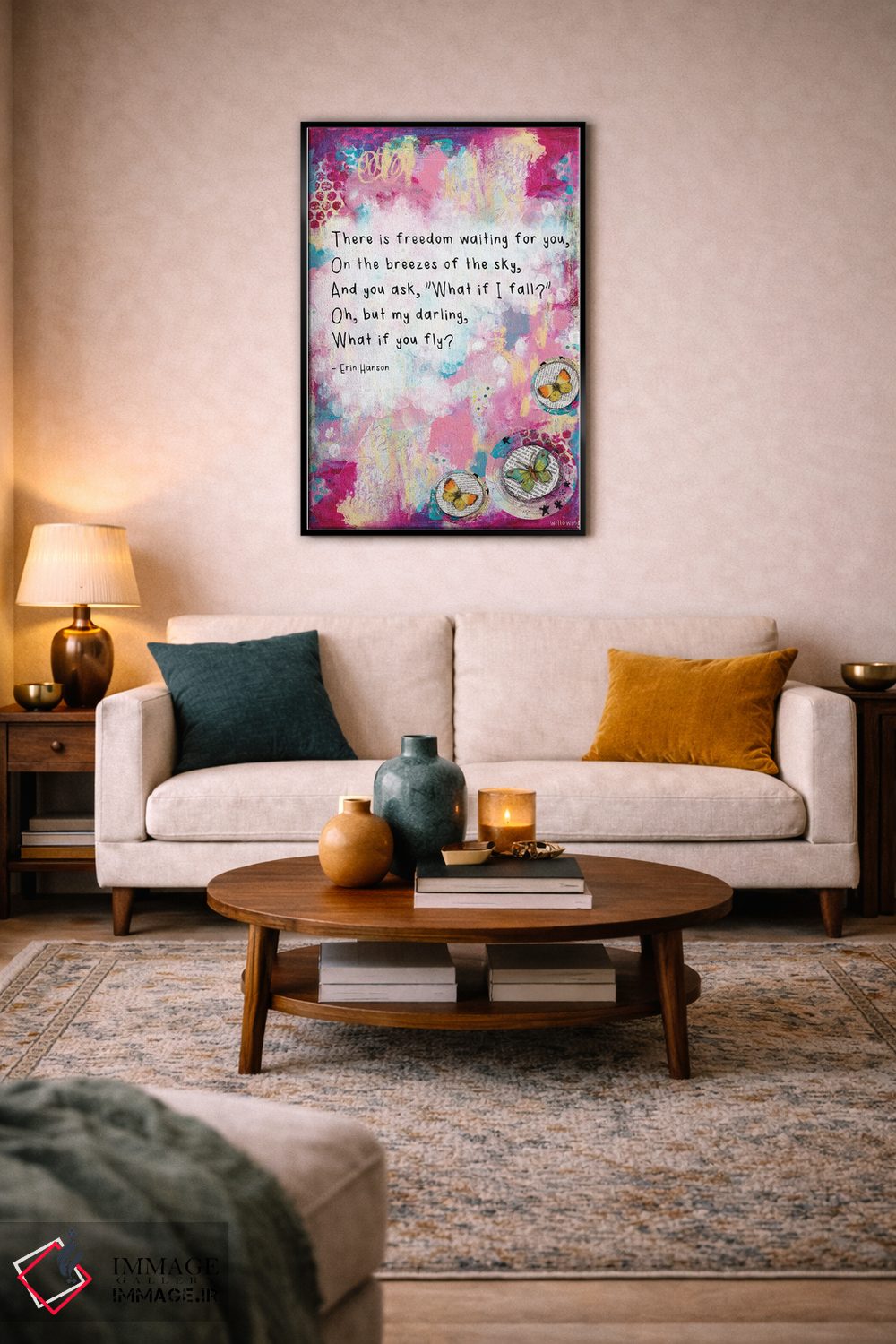 تابلو دکوراتیو اگر پرواز کنی چه می شود اثر تامارا لاپورت - D6B