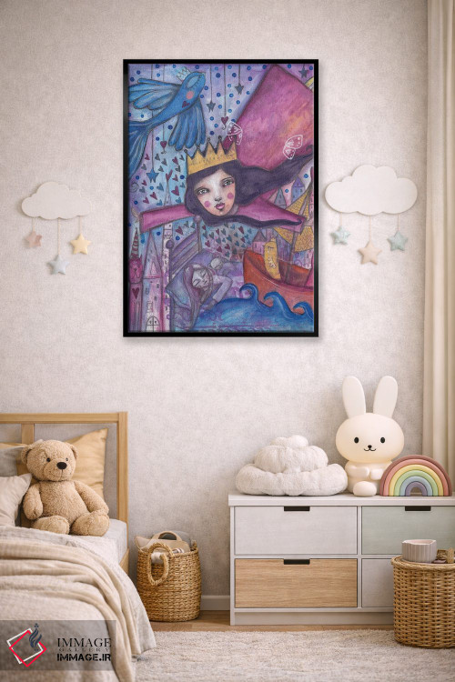 تابلو دکوراتیو مراقب تو هستم اثر تامارا لاپورت - D6B