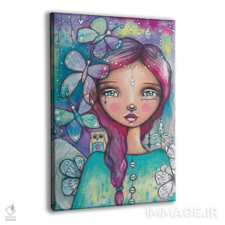 تابلو دکوراتیو تو بال داری اثر تامارا لاپورت - نمای پرسپکتیو محصول