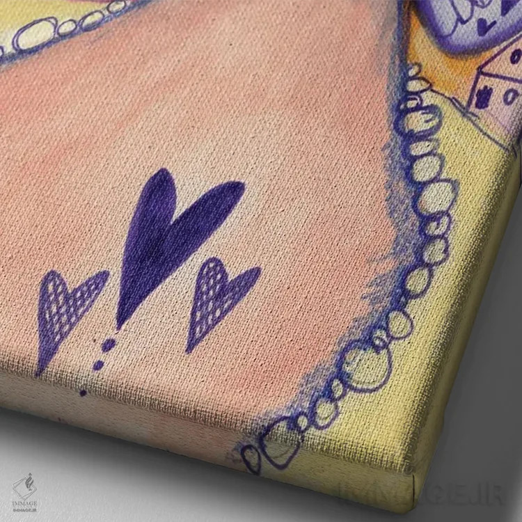 تابلو دکوراتیو زویی دشانل اثر تامارا لاپورت - نمای نزدیک بافت بوم