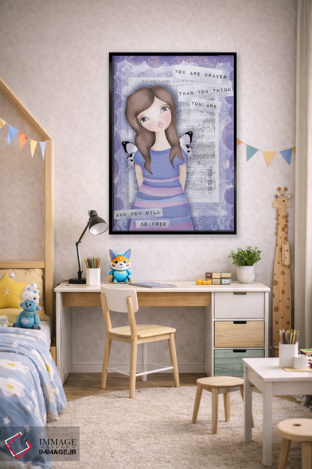 تابلو دکوراتیو تو از آنچه فکر می کنی شجاع تری اثر تامارا لاپورت - D2B