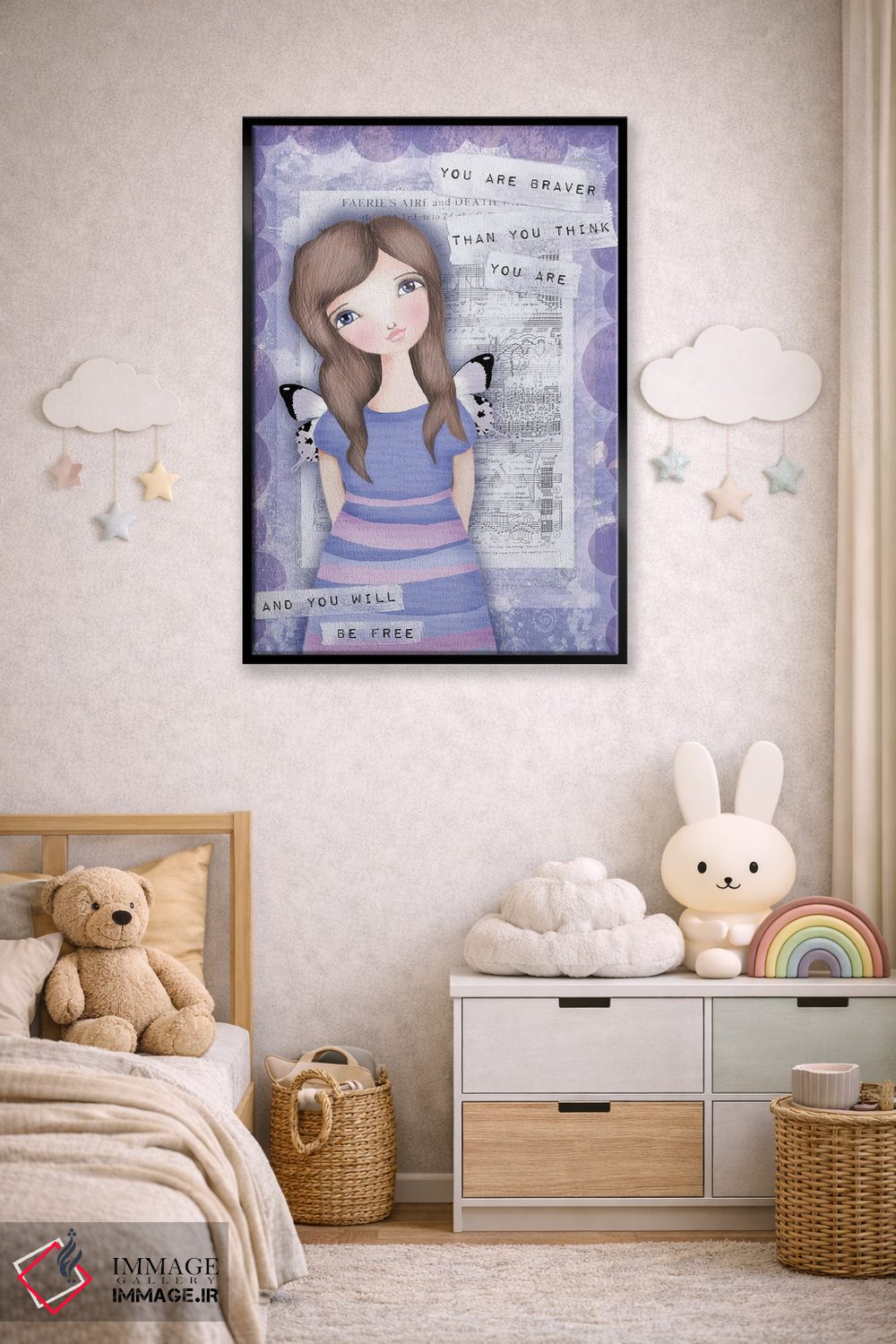 تابلو دکوراتیو تو از آنچه فکر می کنی شجاع تری اثر تامارا لاپورت - D5B