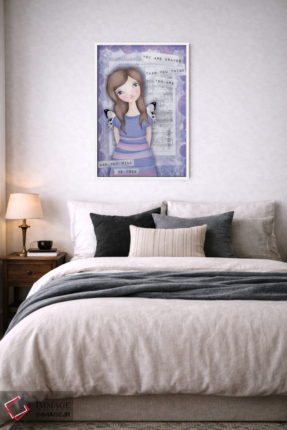 تابلو دکوراتیو تو از آنچه فکر می کنی شجاع تری اثر تامارا لاپورت - D6W