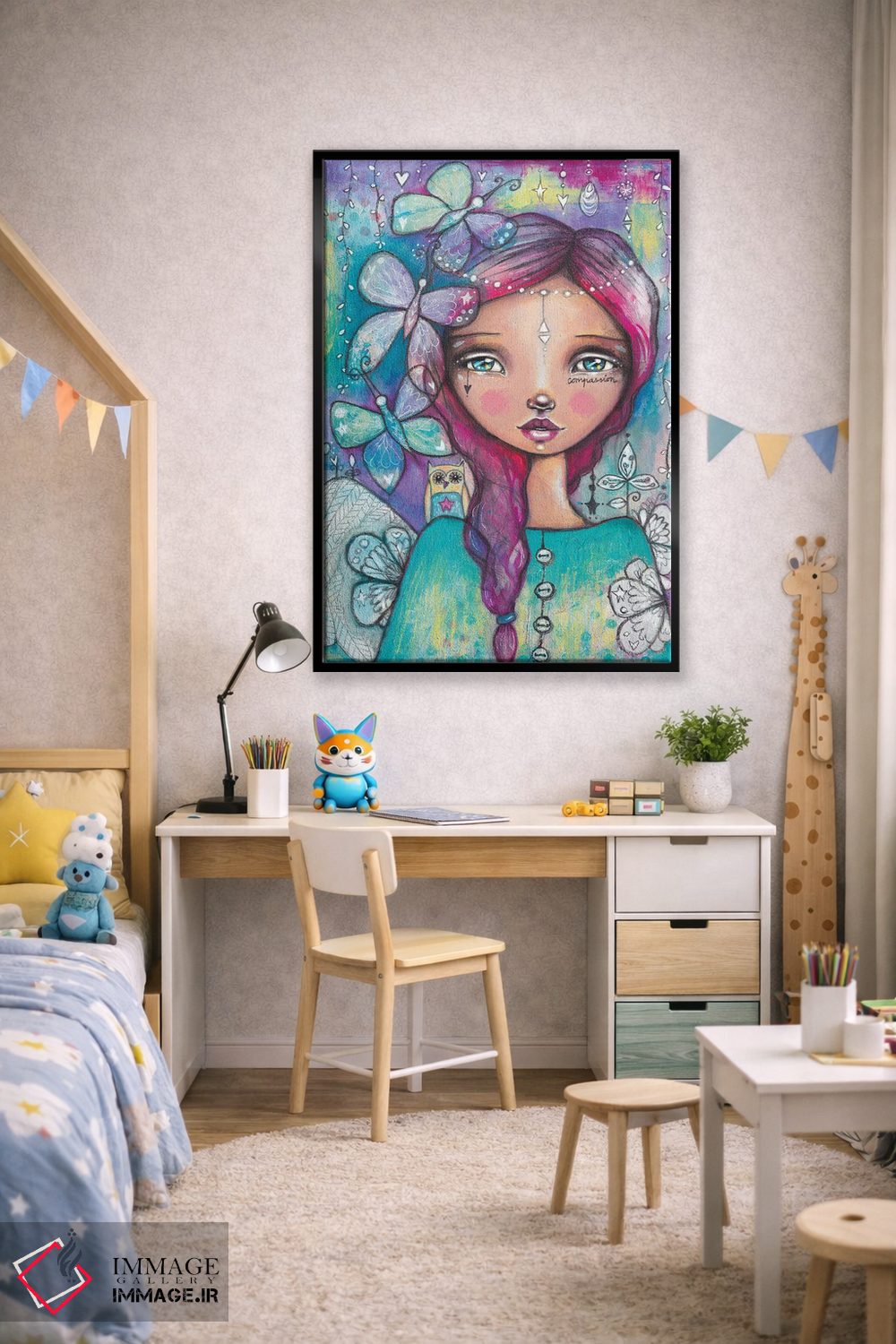 تابلو دکوراتیو تو بال داری اثر تامارا لاپورت - D2B