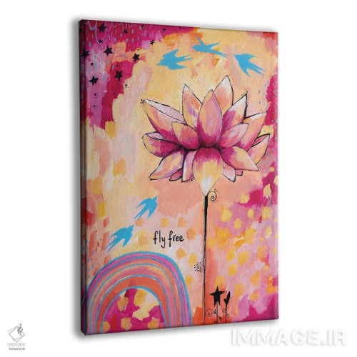 تابلو دکوراتیو نیلوفر آزاد پرواز کن اثر تامارا لاپورت - نمای پرسپکتیو محصول