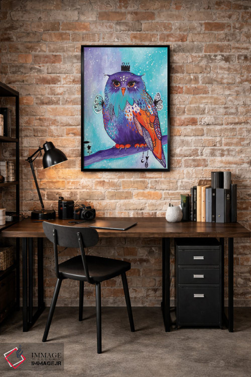 تابلو دکوراتیو جغد برفی اثر تامارا لاپورت - D5B