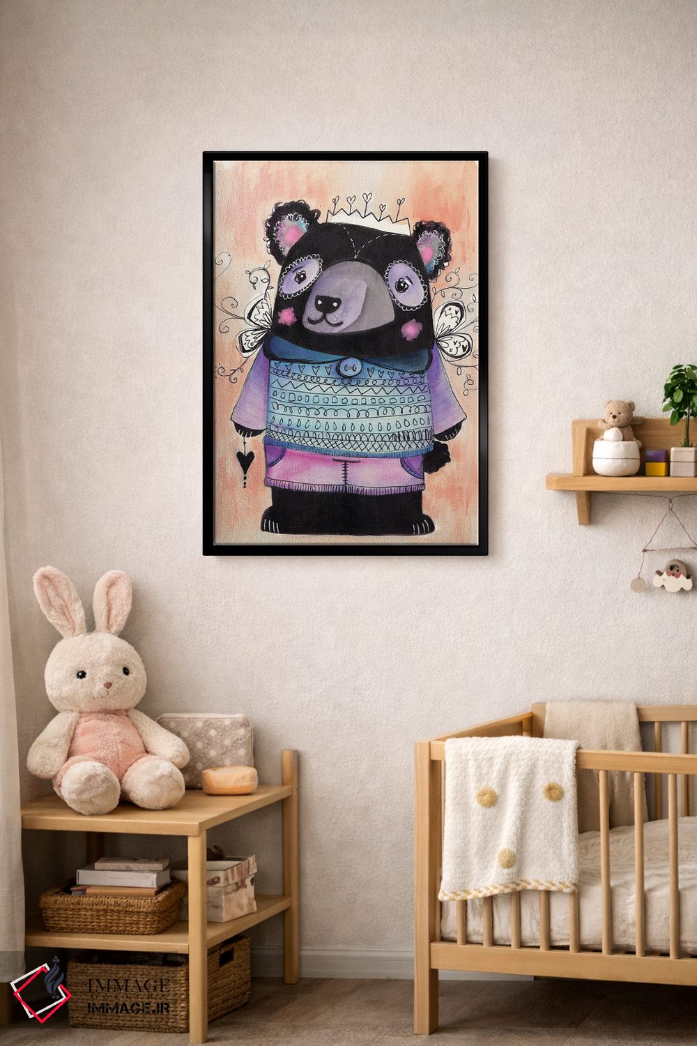 تابلو دکوراتیو خرسی دوست داشتنی اثر تامارا لاپورت - D5B
